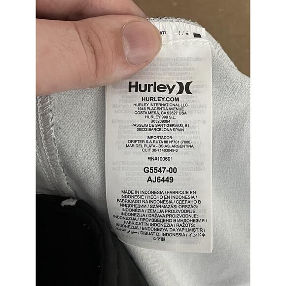 Hurley Shorts Mens 38 Gray Hybrid Stretch Casual Performance Golf Zipper Pockets - Picture 10 of 11